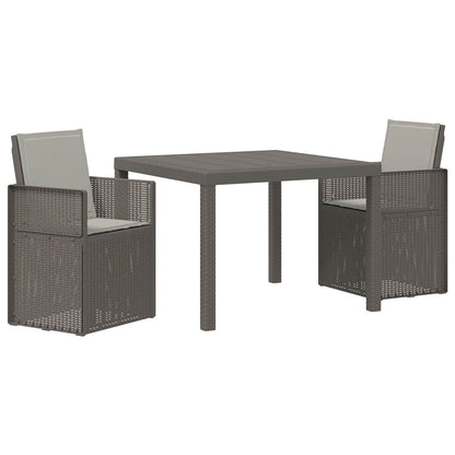 Set da Pranzo per Giardino 3 pz Grigio Chiaro PP | homemem39