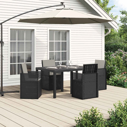 Set da Pranzo per Giardino 5 pcs Antracite e Grigio chiaro PP | homemem39
