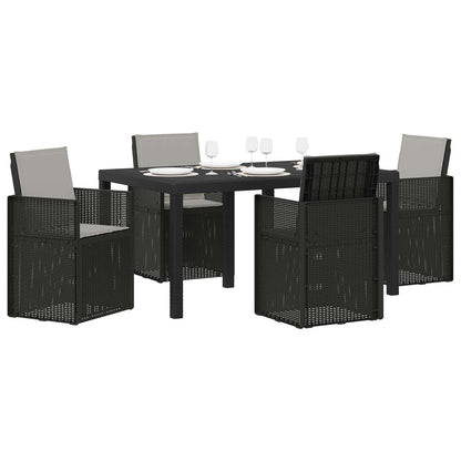 Set da Pranzo per Giardino 5 pcs Antracite e Grigio chiaro PP | homemem39