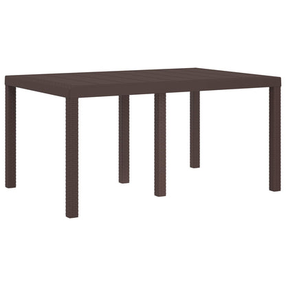 Set da Pranzo per Giardino con cuscino 5 pcs Marrone e Crema PP | homemem39