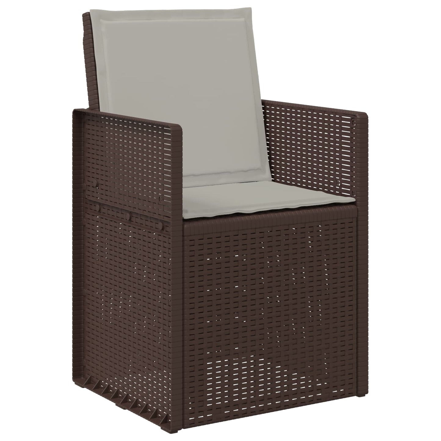 Set da Pranzo per Giardino 5 pcs Marrone e Grigio Chiaro PP | homemem39