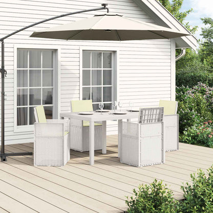 Set da Pranzo per Giardino 5 pz Bianco e Crema PP | homemem39