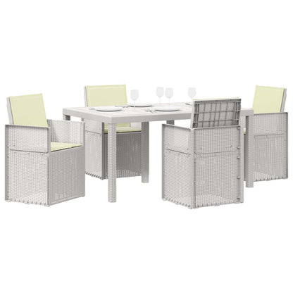 Set da Pranzo per Giardino 5 pz Bianco e Crema PP | homemem39