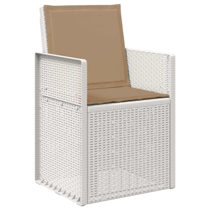 Set da Pranzo per Giardino 5 pz Bianco e Tortora PP | homemem39