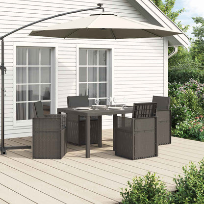 Set da Pranzo per Giardino 5 pz Grigio chiaro e Antracite PP | homemem39