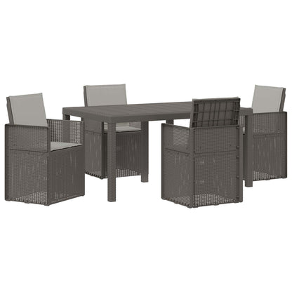 Set da Pranzo per Giardino 5 pz Grigio Chiaro PP | homemem39