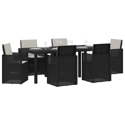 Set da Pranzo per Giardino 7 pcs Antracite e Grigio chiaro PP | homemem39