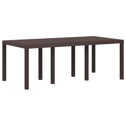 Set da Pranzo per Giardino 7 pcs Marrone e Tortora PP | homemem39