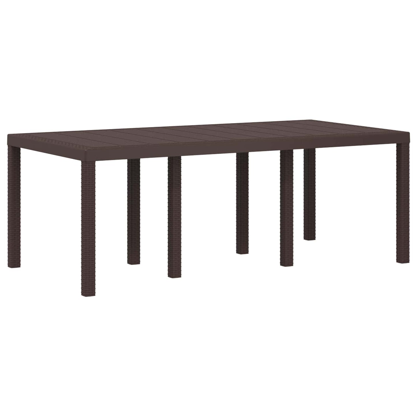 Set da Pranzo per Giardino 7 pcs Marrone e Grigio Chiaro PP | homemem39
