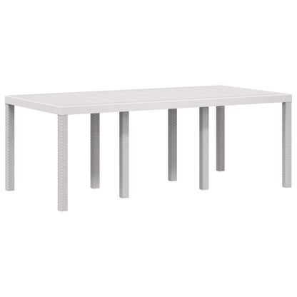 Set da Pranzo per Giardino con cuscino 7 pcs Bianco e Crema PP | homemem39