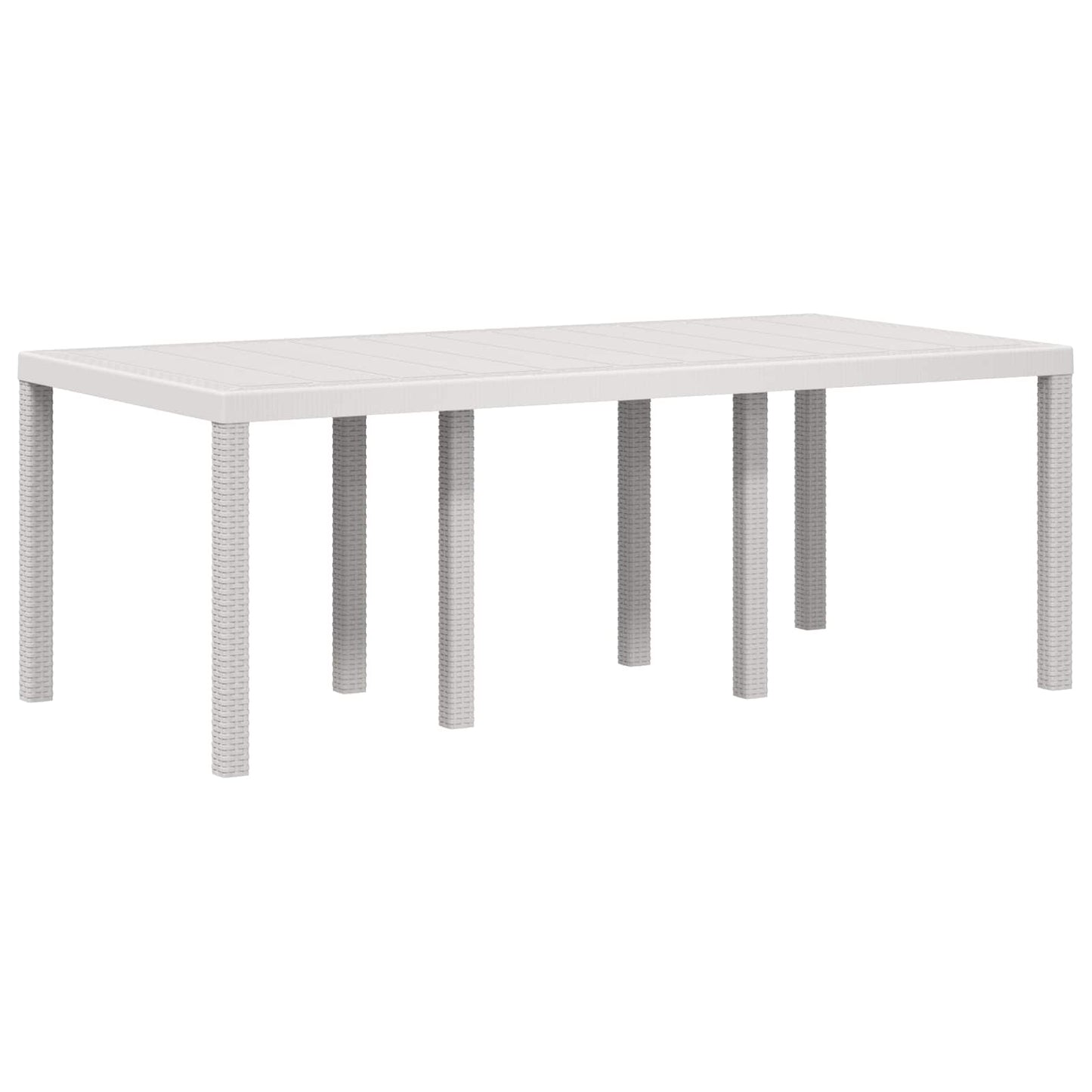 Set da Pranzo per Giardino 7 pcs Bianco e Tortora PP | homemem39