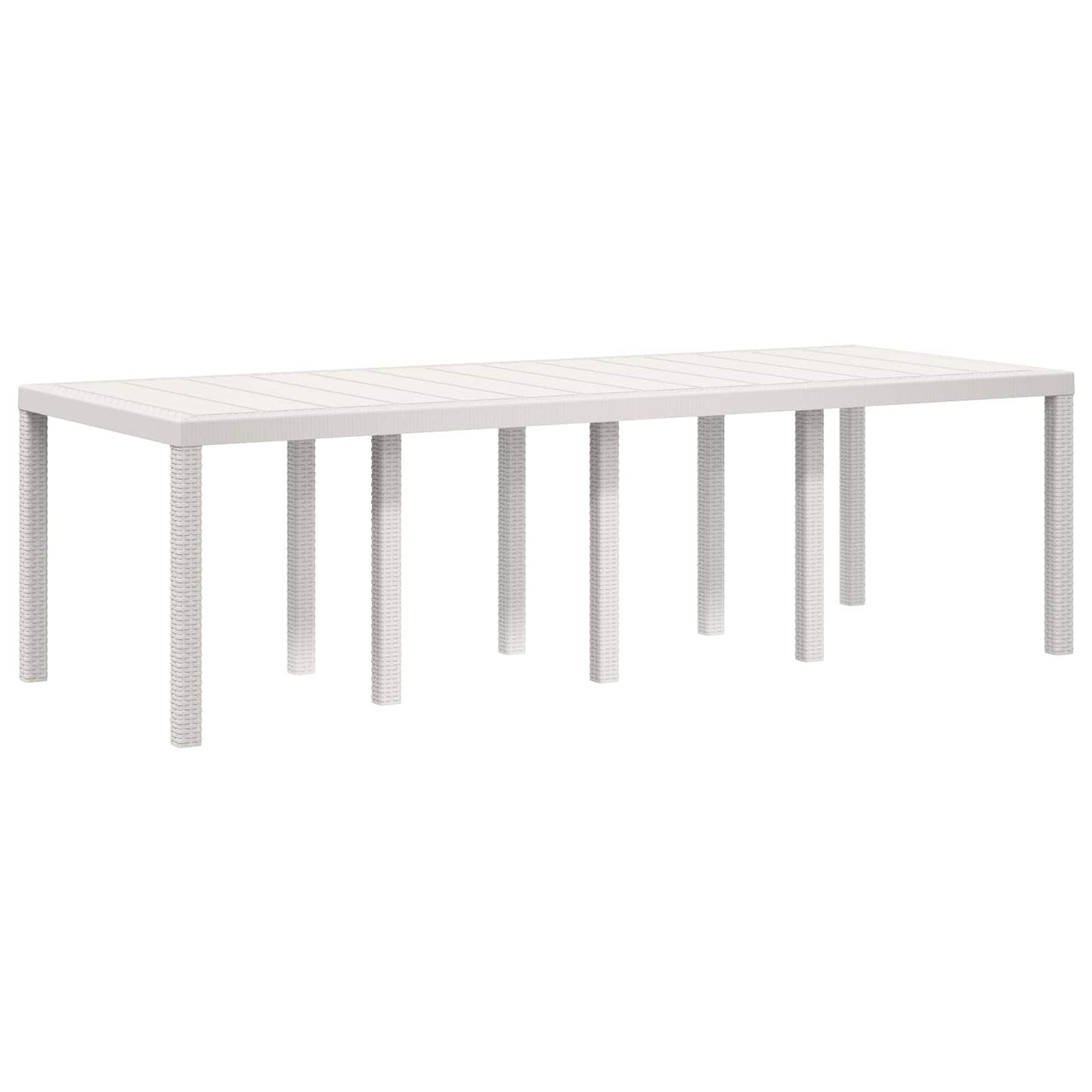 Set da Pranzo per Giardino 9 pz Bianco e Antracite PP | homemem39
