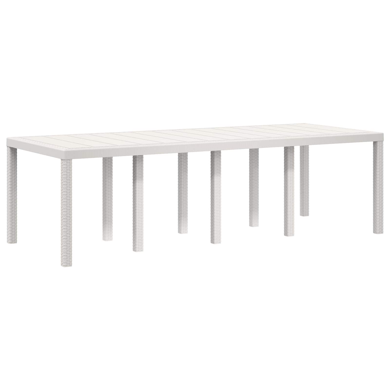 Set da Pranzo per Giardino 9 pz Bianco e Antracite PP | homemem39