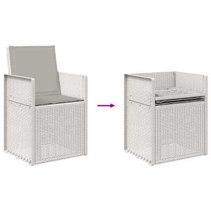 Set da Pranzo per Giardino 9 pz Bianco e Grigio Chiaro PP | homemem39