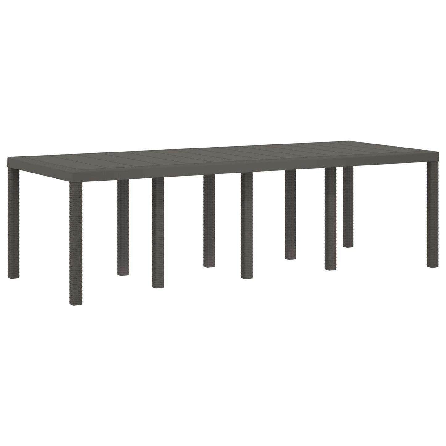 Set da Pranzo per Giardino 9 pz Grigio chiaro e Antracite PP | homemem39