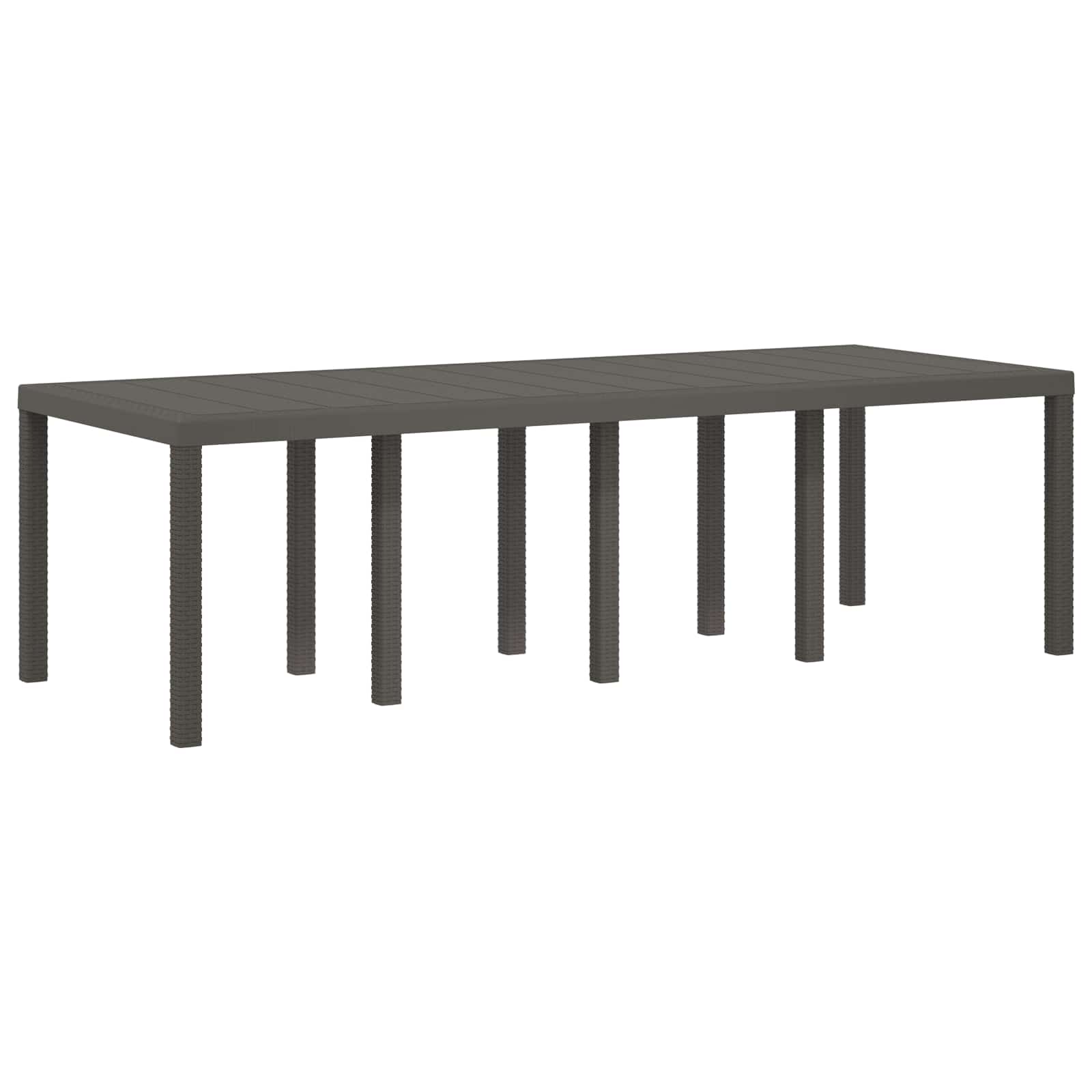 Set da Pranzo per Giardino 9 pz Grigio chiaro e Tortora PP | homemem39