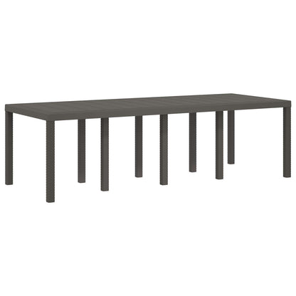 Set da Pranzo per Giardino 9 pz Grigio Chiaro PP