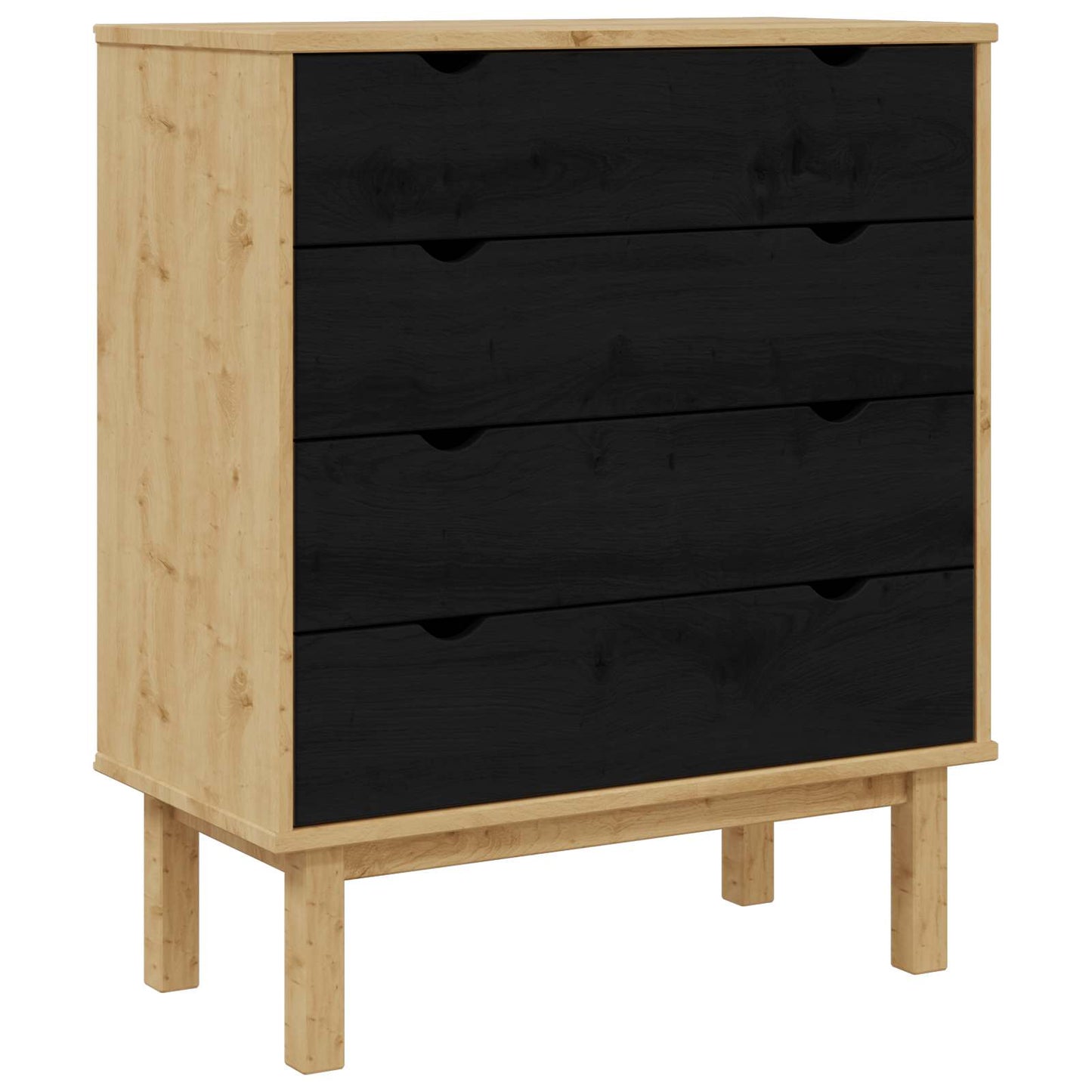 Cassettiera con cassetto OTTA Nero 76,5 x 39,5 x 90 cm | homemem39