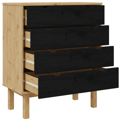 Cassettiera con cassetto OTTA Nero 76,5 x 39,5 x 90 cm | homemem39