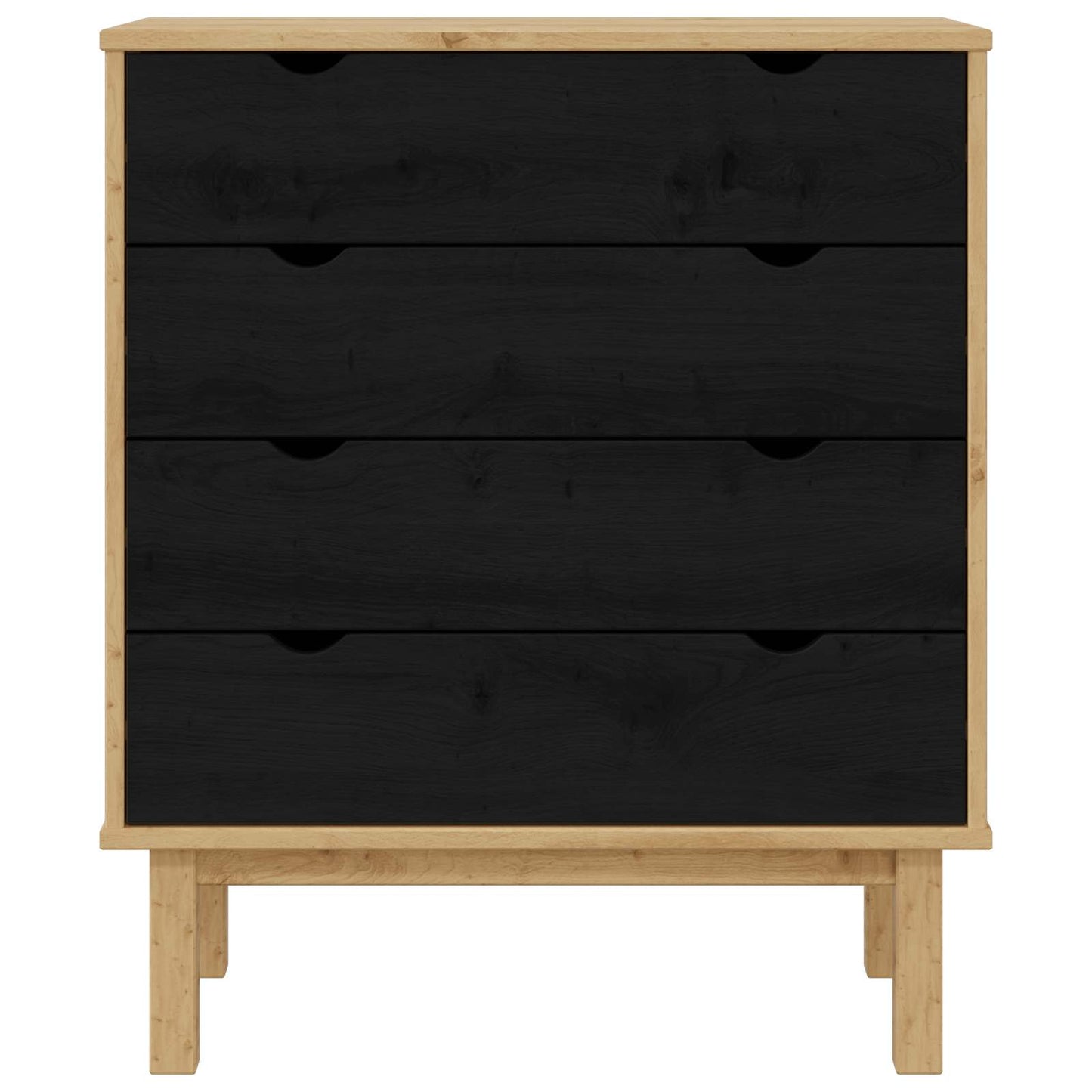 Cassettiera con cassetto OTTA Nero 76,5 x 39,5 x 90 cm | homemem39
