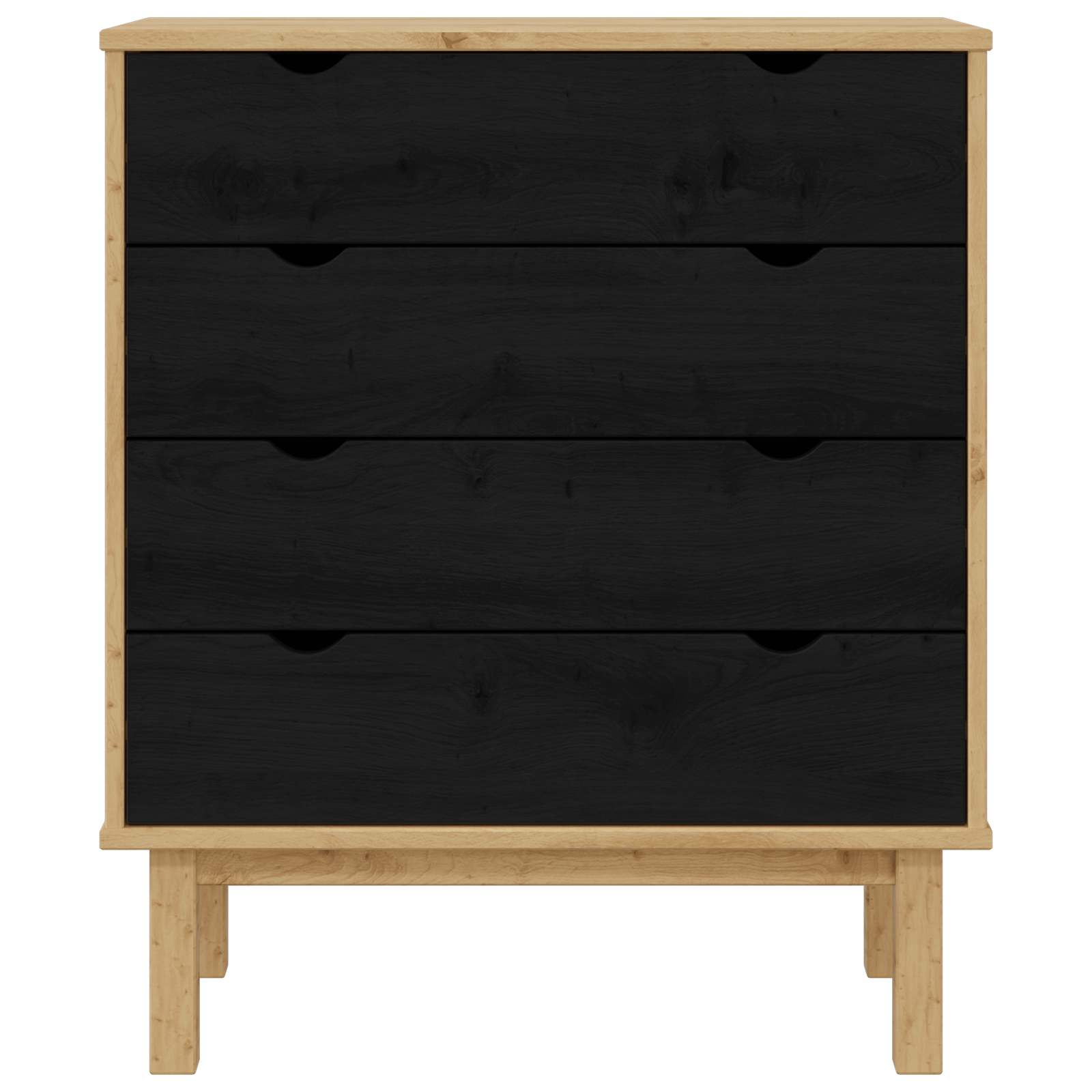 Cassettiera con cassetto OTTA Nero 76,5 x 39,5 x 90 cm | homemem39