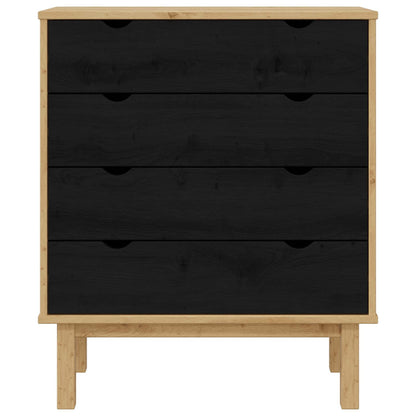 Cassettiera con cassetto OTTA Nero 76,5 x 39,5 x 90 cm | homemem39