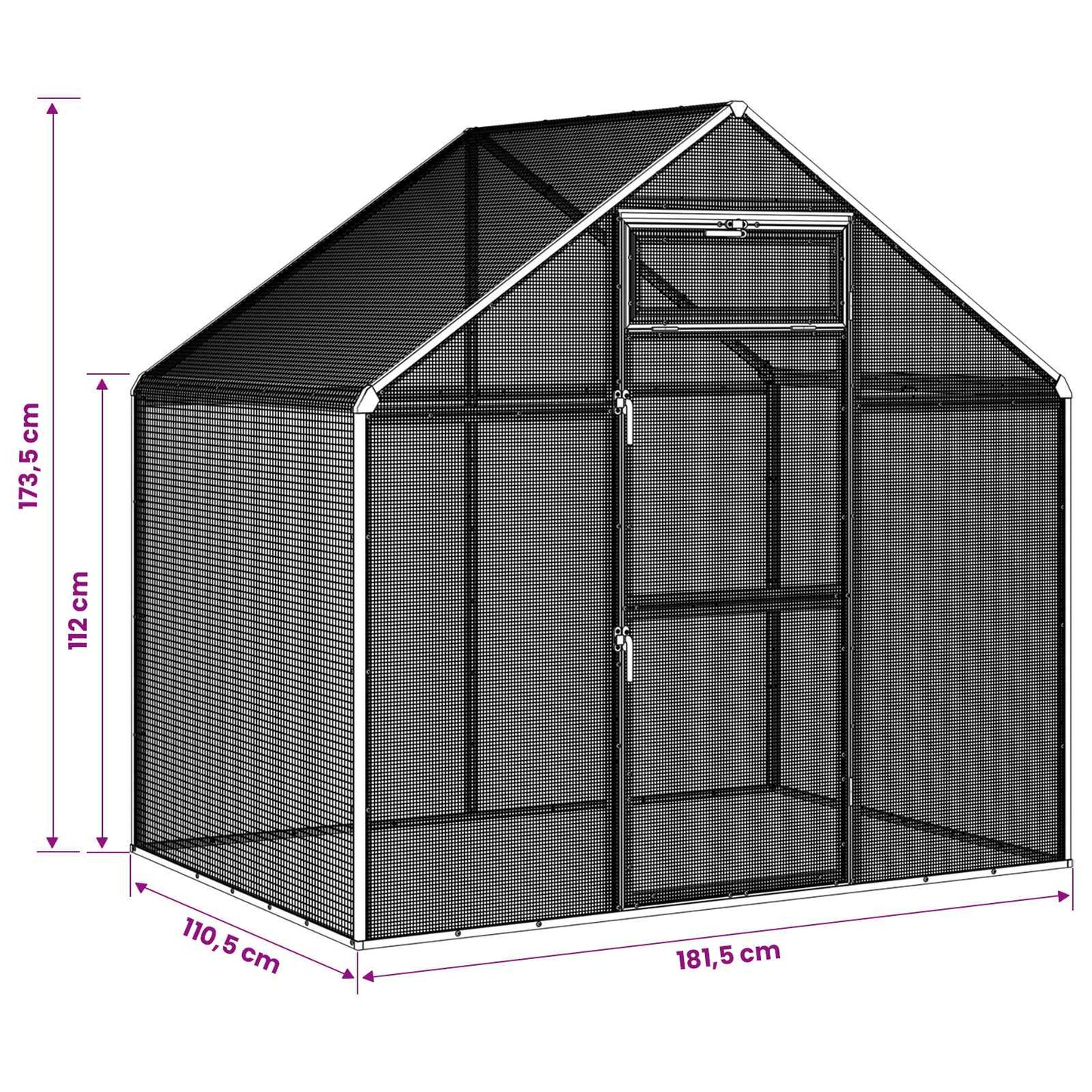 Gabbia per uccelli Argento 181,5 x 110,5 x 173,5 cm | homemem39