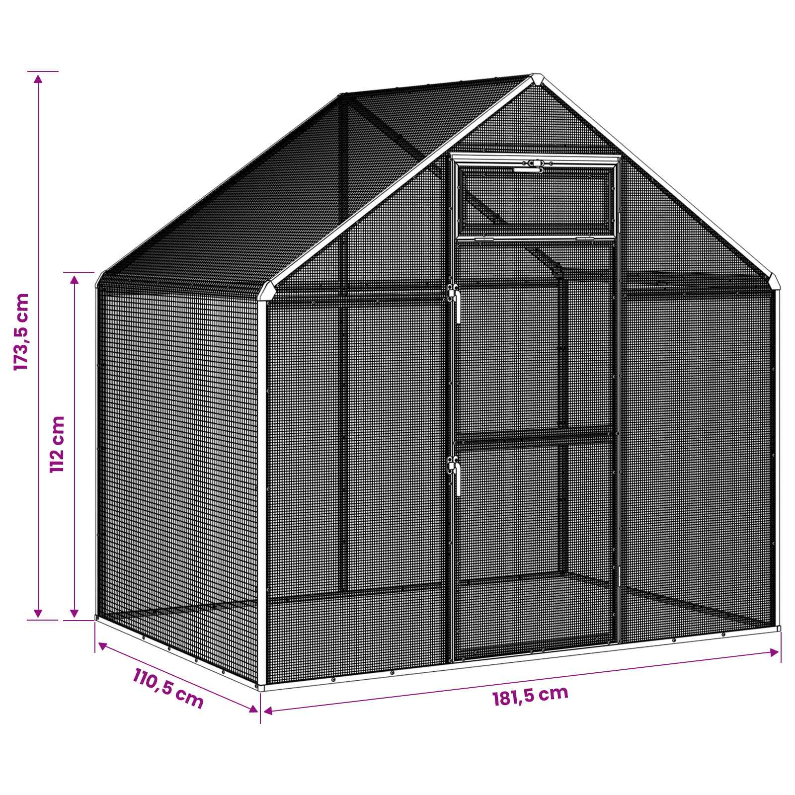 Gabbia per uccelli Argento 181,5 x 110,5 x 173,5 cm | homemem39