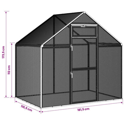 Gabbia per uccelli Antracite 181,5 x 110,5 x 173,5 cm | homemem39