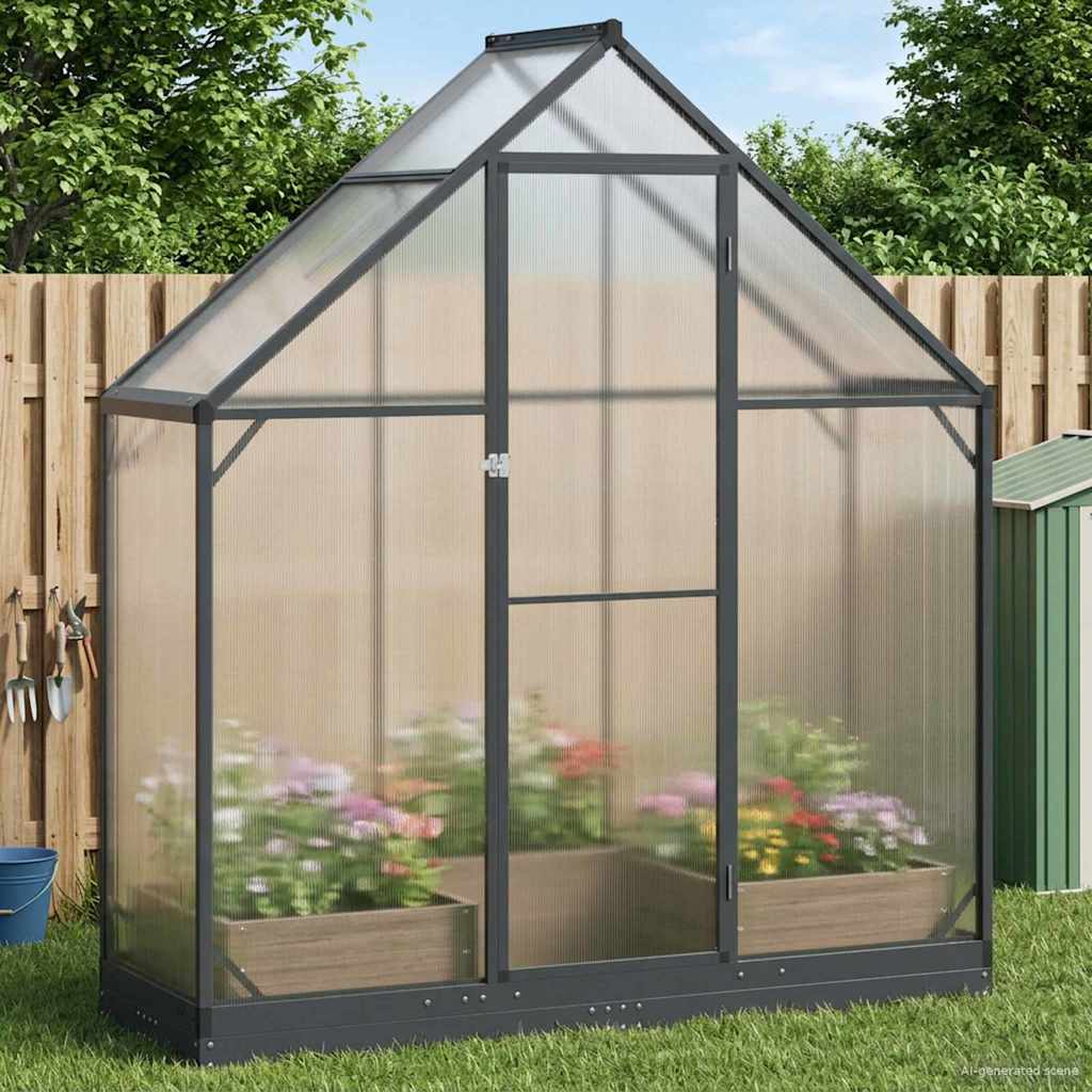 Serra da Giardino con porta Antracite 183,5 x 63,5 x 207 cm | homemem39