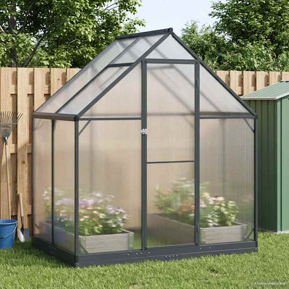 Serra da Giardino con porta Antracite 183,5 x 123 x 207 cm