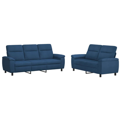 Set di divani 2 pcs Blu Tessuto | homemem39