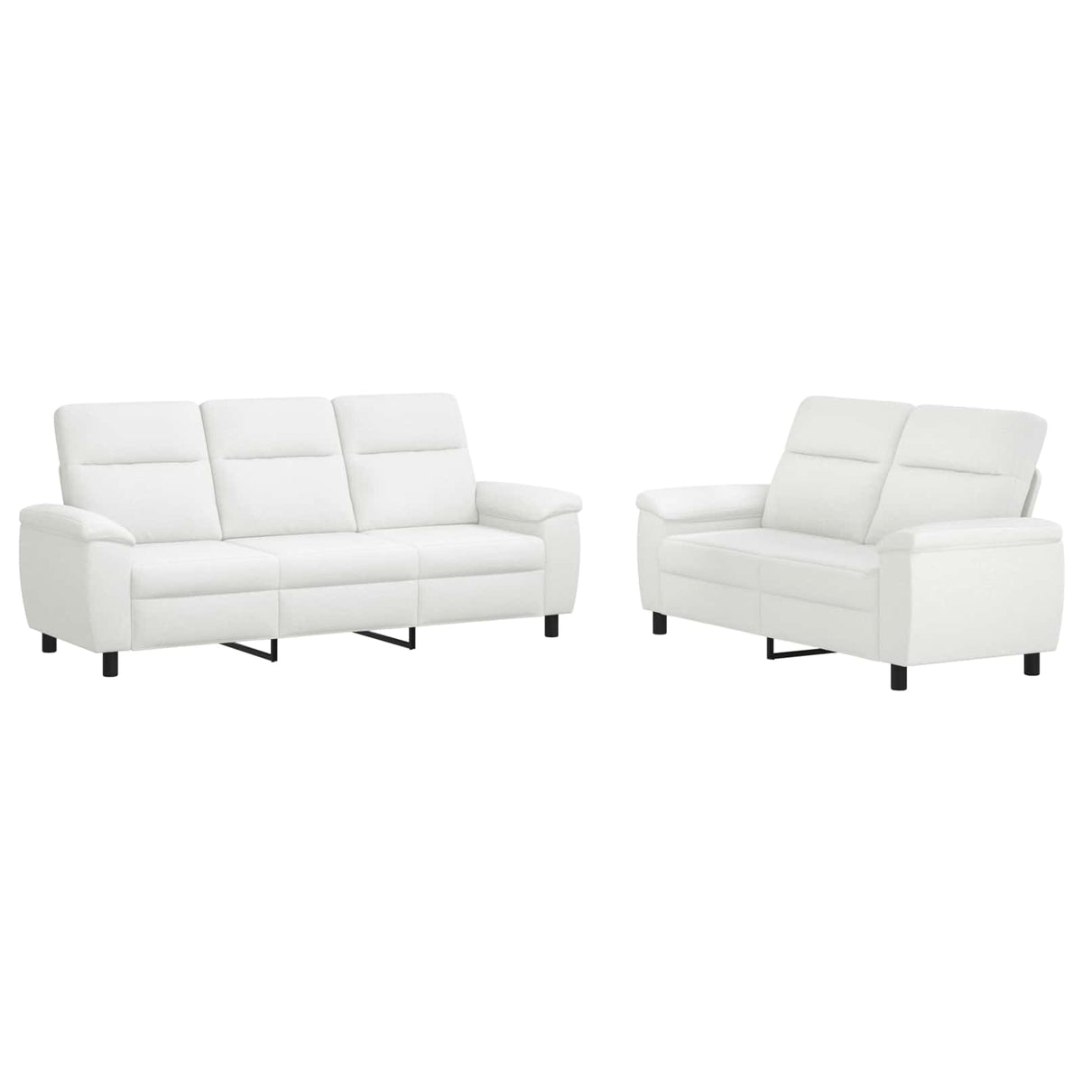 Set di divani 2 pcs Bianco Tessuto | homemem39