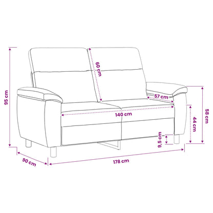 Divano Tortora 178 x 90 x 95 cm Tessuto | homemem39