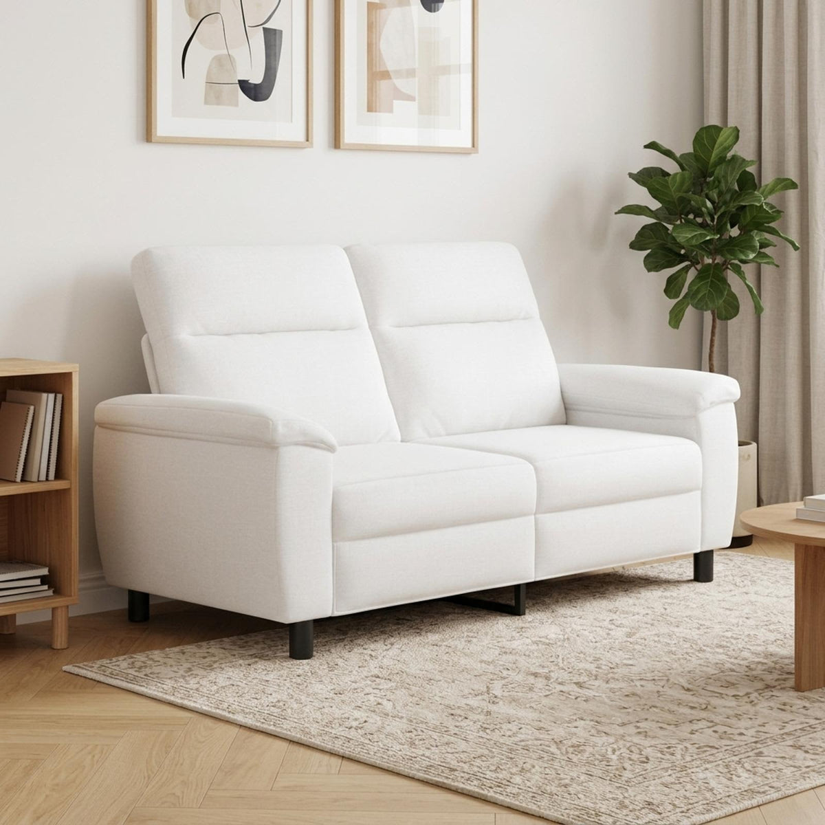 Divano Bianco 178 x 90 x 95 cm Tessuto