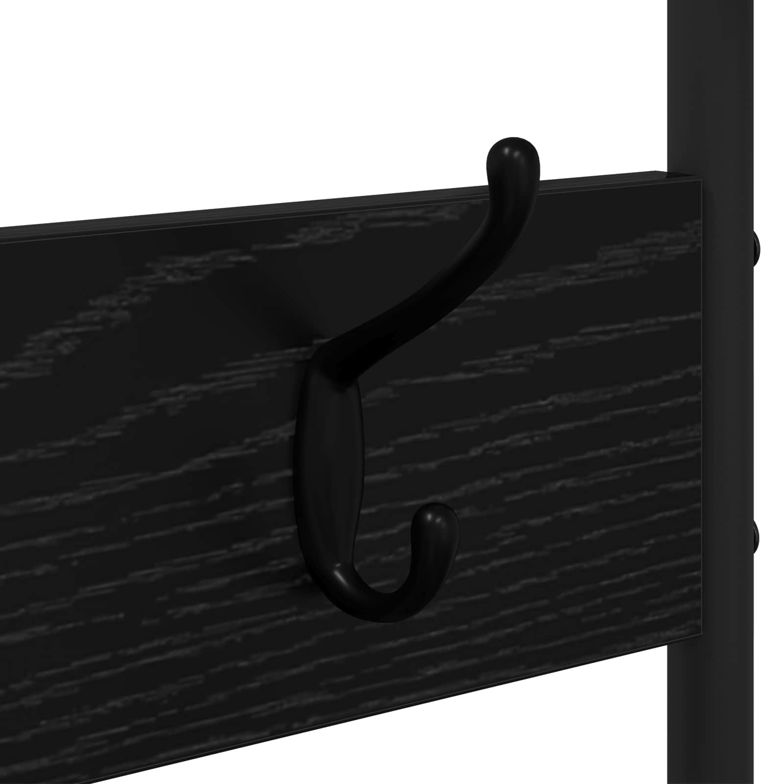 Appendiabiti con panca per scarpe Rovere Nero | homemem39