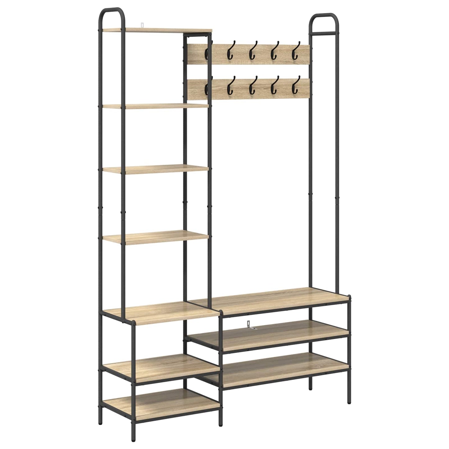 Appendiabiti con panca per scarpe Rovere Sonoma | homemem39