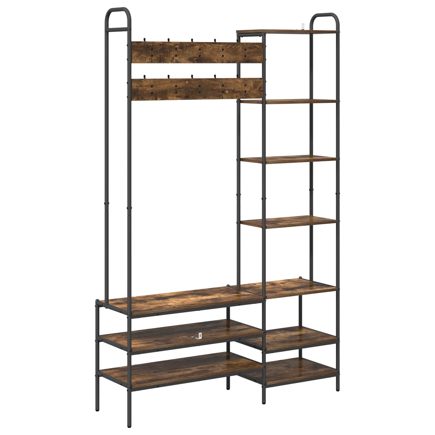 Appendiabiti con panca per scarpe Rovere Fumo | homemem39