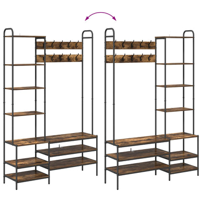 Appendiabiti con panca per scarpe Rovere Fumo | homemem39