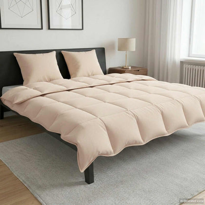 Piumone Completo Annuale Beige 220 x 240 cm 100% Kapok Naturale | homemem39