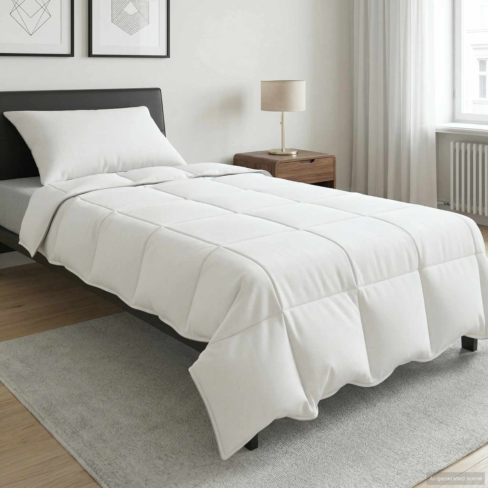 Piumino Letto Estivo Bianco 155 x 200 cm Fibra di bambù | homemem39