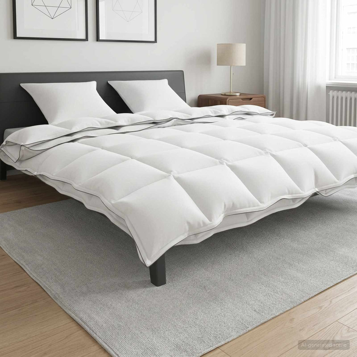 Piumone 240 x 220 cm 100% Cotone Bianco