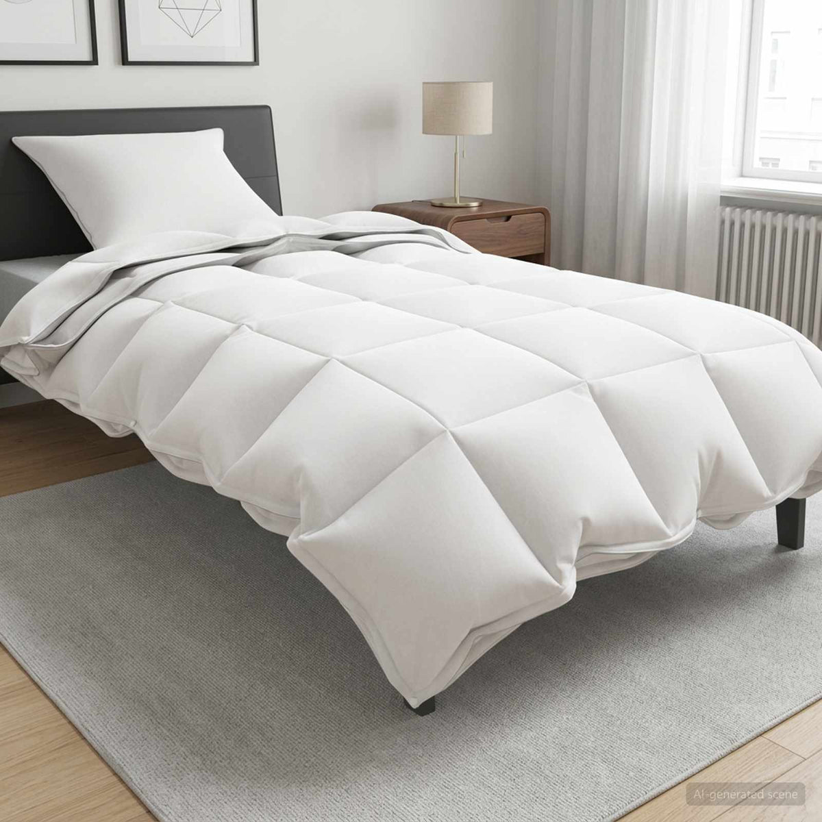Piumone Completo Annuale Bianco 135 x 200 cm Fibra di bambù
