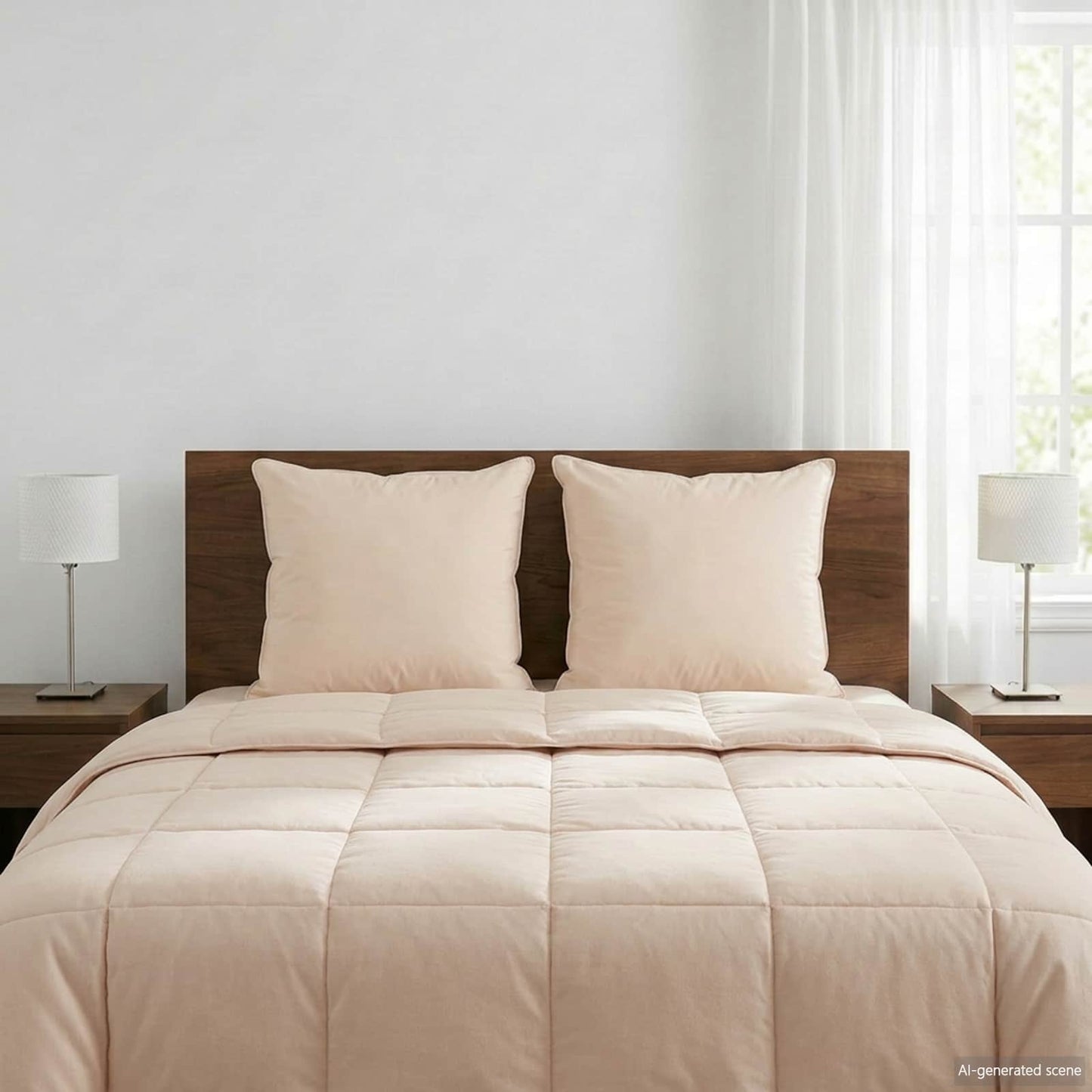 Cuscino 2 pcs Beige 50 x 50 cm Fibra di Kapok | homemem39