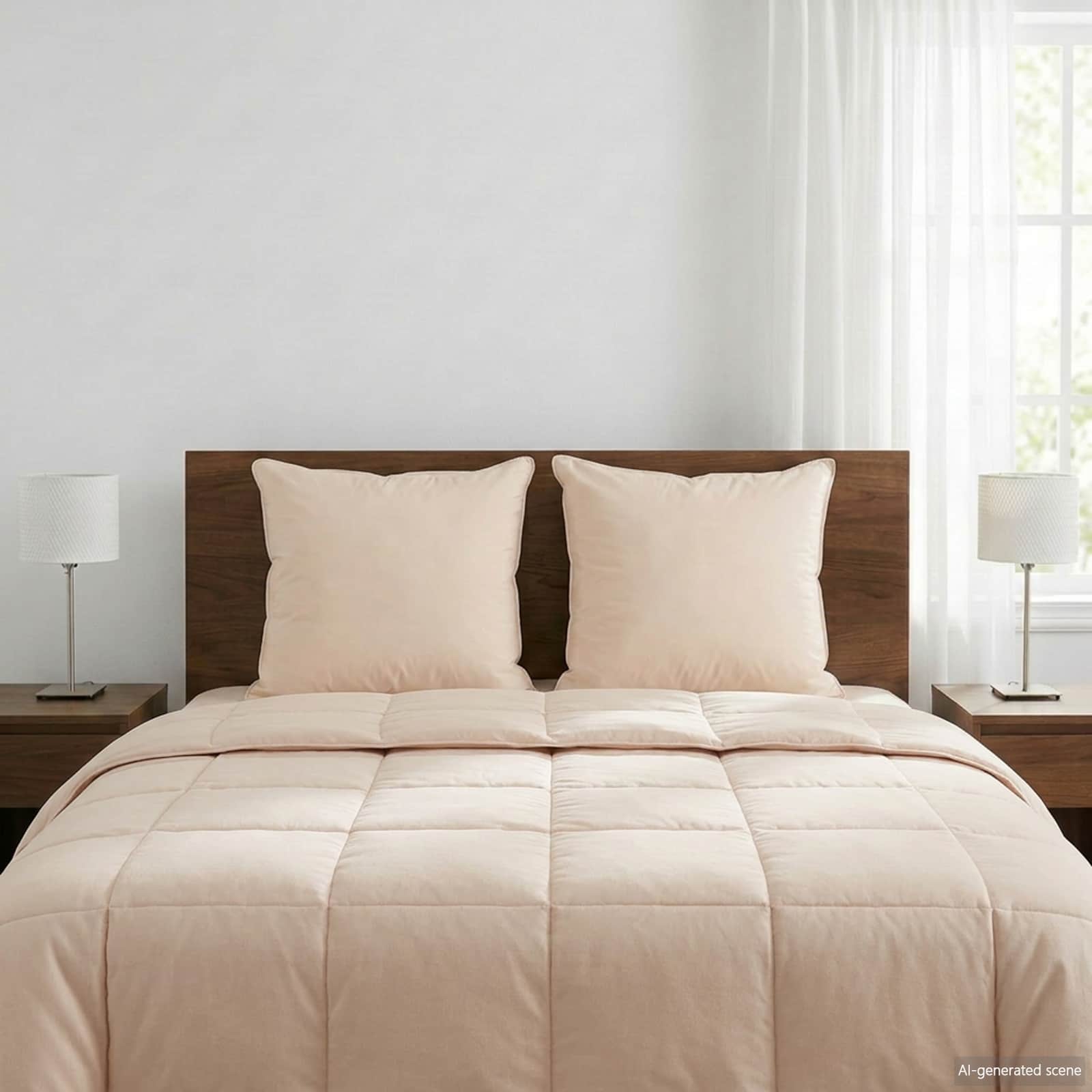 Cuscino 2 pcs Beige 60 x 60 cm Fibra di Kapok | homemem39