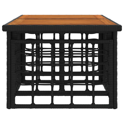 Tavolo da Giardino Nero e naturale 100 x 55 x 37 cm | homemem39