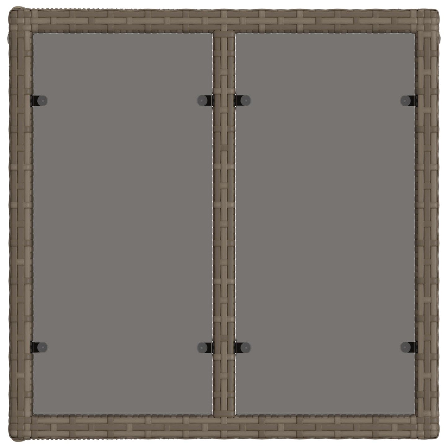 Tavolo da Giardino Grigio e Nero 55 x 55 x 37 cm