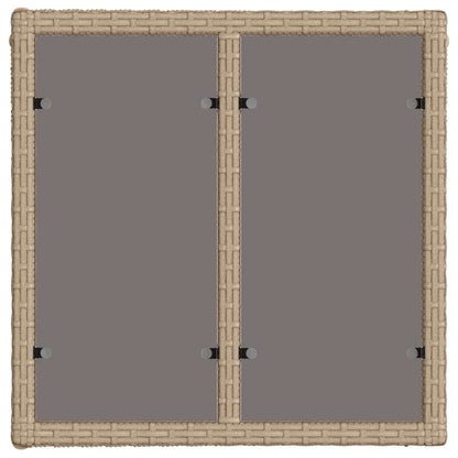 Tavolo da Giardino Beige e Nero 55 x 55 x 37 cm