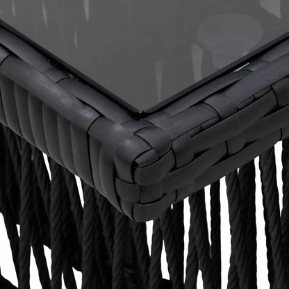 Tavolo da giardino sollevabile Nero 100 x 55 x 37 cm