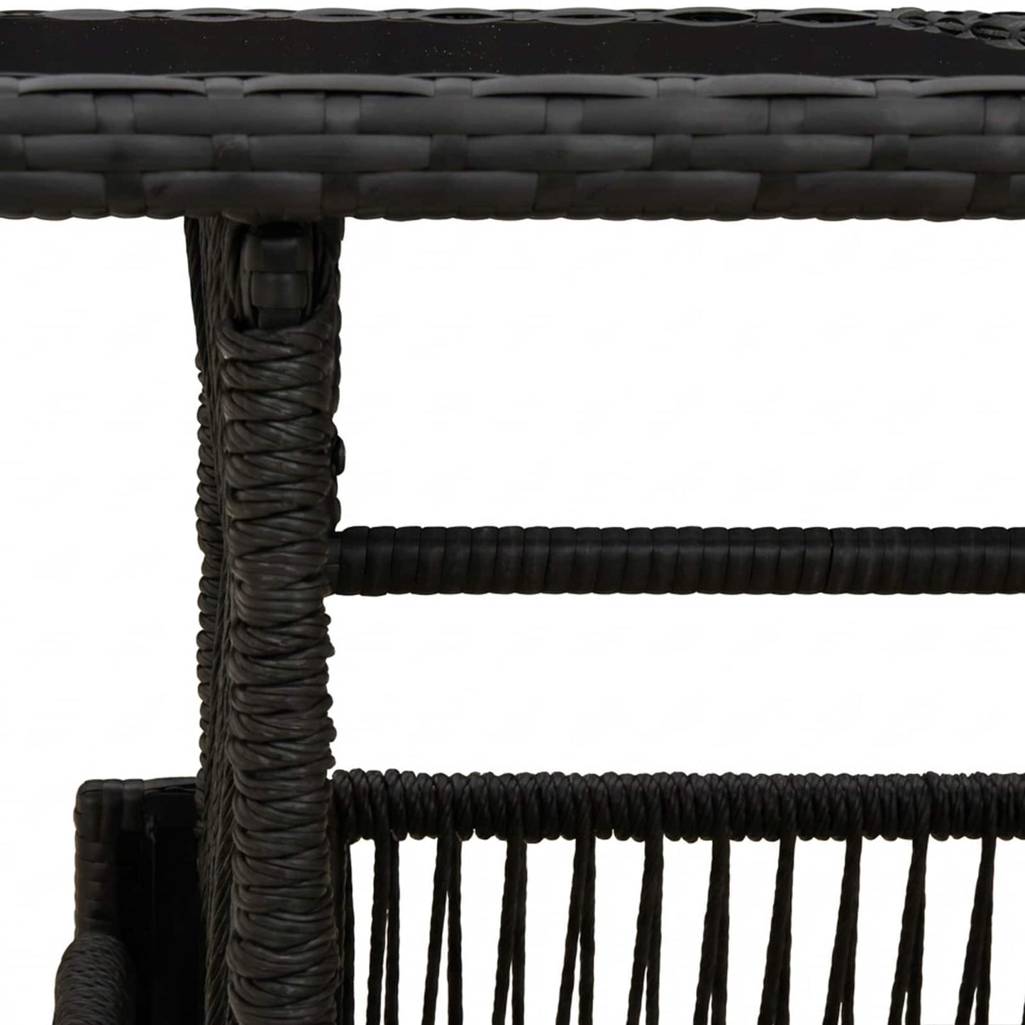 Tavolo da giardino sollevabile Nero 100 x 55 x 37 cm